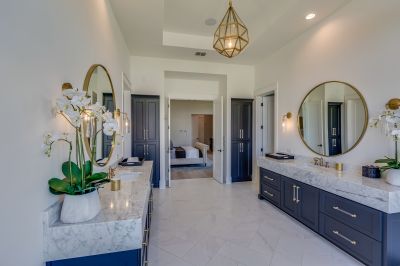 Luxurious Bathroom with Marble Accents